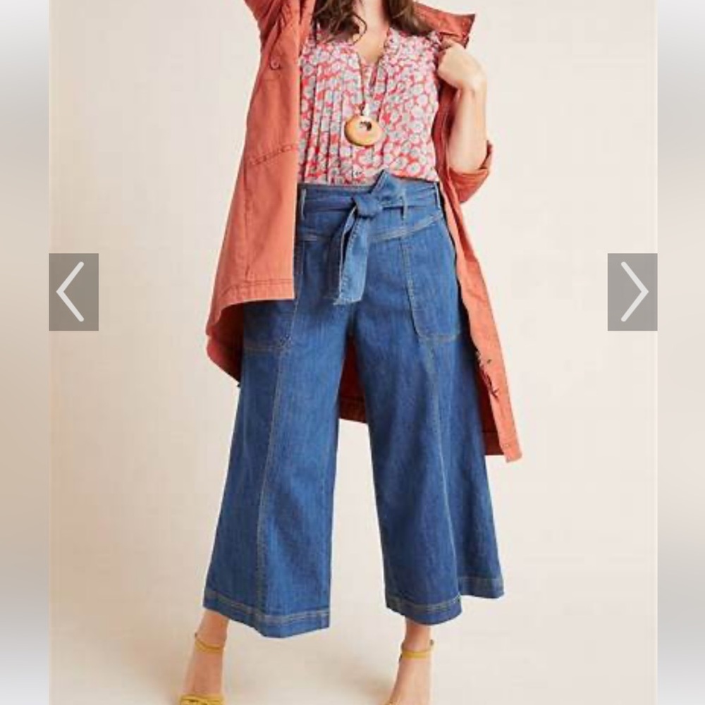 Pilcro Blue Cropped Jeans